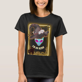 "I'M AN ALIEN" Halloween T-Shirt: Neon Design T-Shirt