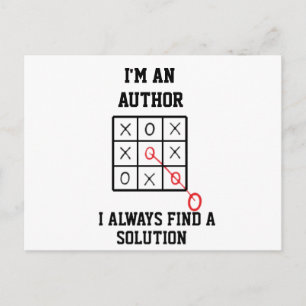 Im An Author I Always Find A Solution  Postkarte