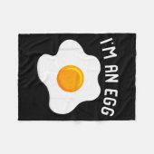 I'm An Egg Costume Funny Halloween Present Fried E Fleecedecke (Vorderseite (Horizontal))