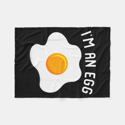 I'm An Egg Costume Funny Halloween Present Fried E Fleecedecke (Vorderseite (Horizontal))