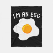 I'm An Egg Costume Funny Halloween Present Fried E Fleecedecke (Vorderseite)