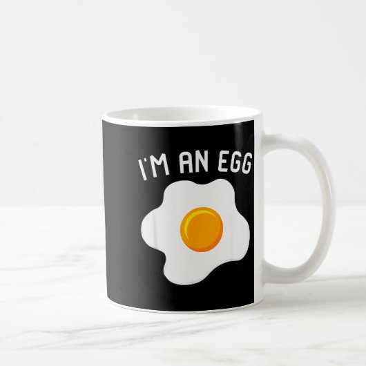 I'm An Egg Costume Funny Halloween Present Fried E Kaffeetasse (Rechts)