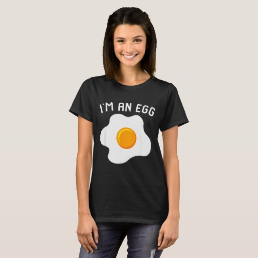I'm An Egg Costume Funny Halloween Present Fried E T-Shirt (Vorne ganz)