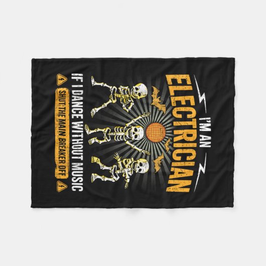 Im An Electrician - Skeleton Halloween Costume Fun Fleecedecke (Vorderseite (Horizontal))