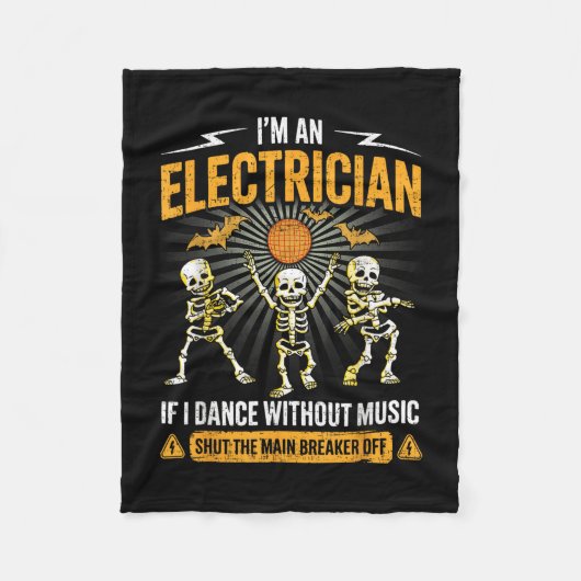 Im An Electrician - Skeleton Halloween Costume Fun Fleecedecke (Vorderseite)