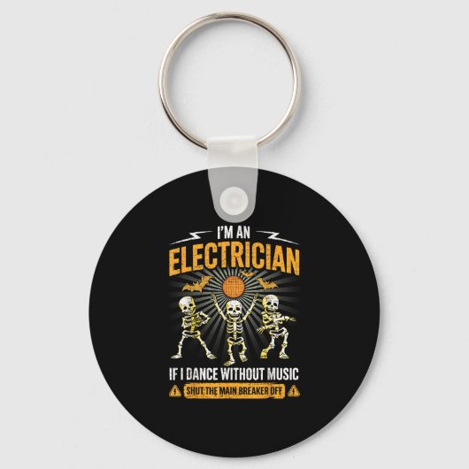 Im An Electrician - Skeleton Halloween Costume Fun Schlüsselanhänger (Vorderseite)
