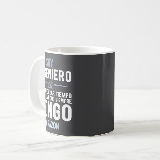 I'm An Engineer I'm Always Right In Spanish Funny Kaffeetasse (Vorderseite Links)