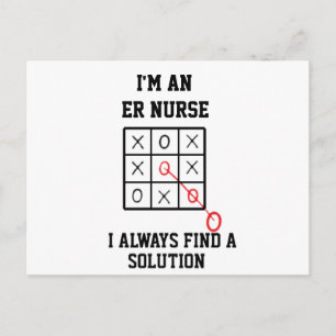 Im An Er Nurse I Always Find A Solution  Postkarte