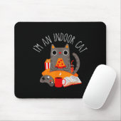 I'm An Indoor Cat Funny Reading Coffee Gaming Cat Mousepad (Mit Mouse)