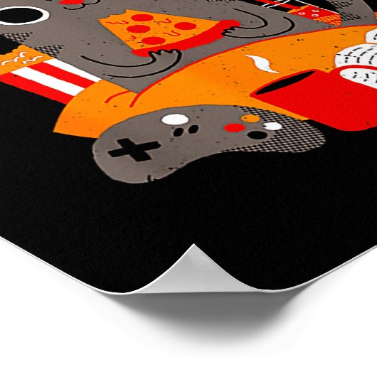 I'm An Indoor Cat Funny Reading Coffee Gaming Cat Poster (Ecke)