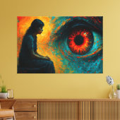 Im Angesicht der Einsamkeit Leinwanddruck (Insitu (Wohnzimmer))
