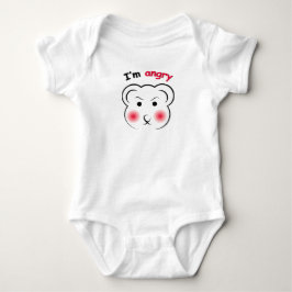 I'm Angry Bear – Cute Minimalist Mood Design Baby Strampler