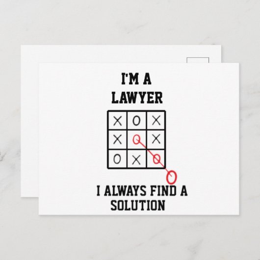 Im Anwalt finde ich immer eine Lösung Postkarte (Vorne/Hinten)