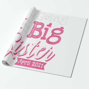 Im April 2021 werde ich eine große Schwester werd Geschenkpapier