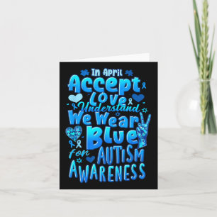 Im April akzeptieren wir Liebe tragen blaues Autis Karte