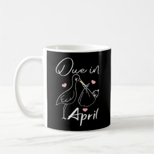 Im April fällig Lustiger Schwan, der ein süßes Neu Kaffeetasse