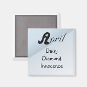 Im April geboren Magnet (Vorderseite/Rückseite)