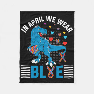 Im April tragen wir Blau für Autismus Bewusstsein Fleecedecke