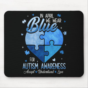 Im April tragen wir Blau für Autismus-Sensibilisie Mousepad