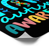 Im April tragen wir Blauer Autismus Rainbow Awaren Poster (Ecke)