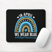 Im April tragen wir Blauer Regenbogen Autismus Bew Mousepad (Mit Mouse)