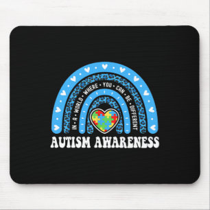 Im April tragen wir Blauer Regenbogen Autismus Bew Mousepad