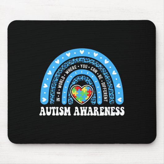 Im April tragen wir Blauer Regenbogen Autismus Bew Mousepad (Vorne)