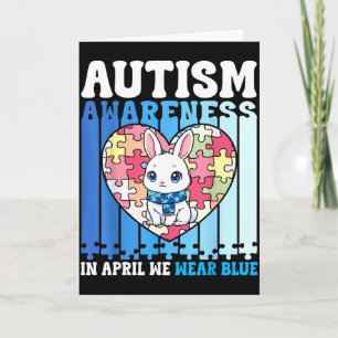 Im April tragen wir blaues Autism Awareness Kaninc Karte