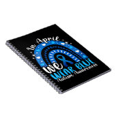 Im April tragen wir Blue Autism Awareness Leopard Notizblock (Rechte Seite)