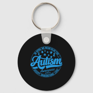 Im April tragen wir Blue Autism Lehrer Accept Unde Schlüsselanhänger