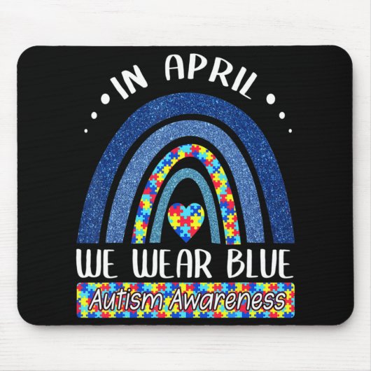 Im April tragen wir Blue Autismus Awareness Puzzle Mousepad (Vorne)