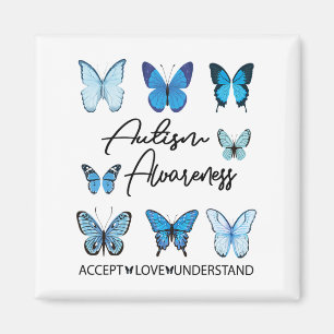 Im April tragen wir Blue Butterfly Autismus Awaren Magnet