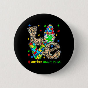Im April tragen wir Blue Gnome Leopard Liebe Autis Button