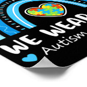 Im April tragen wir Blue Rainbow Autism Awareness Poster (Ecke)