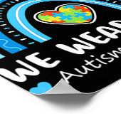 Im April tragen wir Blue Rainbow Autism Awareness  Poster (Ecke)