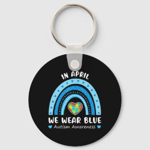 Im April tragen wir Blue Rainbow Autism Awareness  Schlüsselanhänger