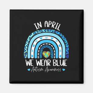 Im April tragen wir Blues Autismus Bewusstsein Mon Magnet