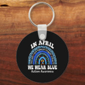 Im April tragen wir das Blue Autismus Awareness Mo Schlüsselanhänger (Vorderseite)