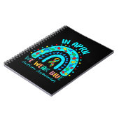 Im April tragen wir den blauen Autismus Awareness  Notizblock (Linke Seite)