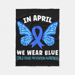 Im April tragen wir eine blaue Ahnung von Kindesmi Fleecedecke