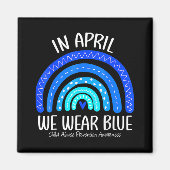 Im April tragen wir eine blaue Ahnung von Kindesmi Magnet (Vorne)