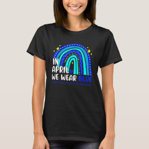 Im April tragen wir eine blaue Coole Prävention vo T-Shirt