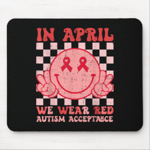 Im April tragen wir Rot statt Autismus Menschen Ak Mousepad