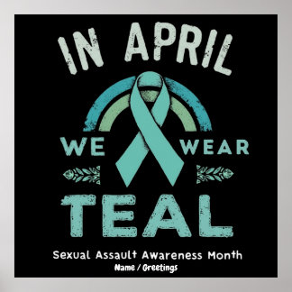Im April tragen wir Türkis – Bewusstsein für sexue Poster