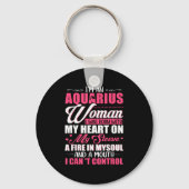 I'm Aquarius Woman With A Mouth I Can't Control Fu Schlüsselanhänger (Vorderseite)