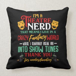 Im Atre Nerd auf Bühne Schauspielerin liebt Schau Kissen