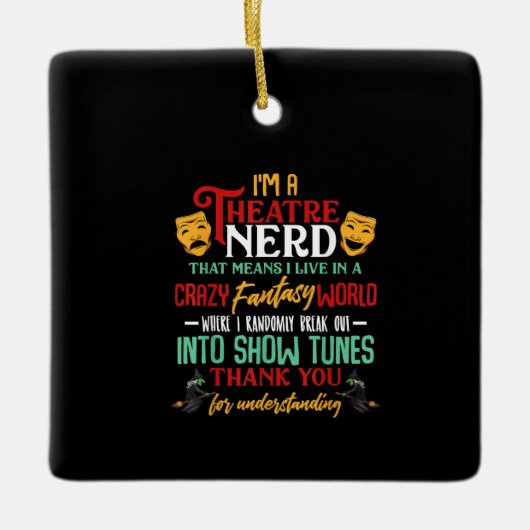 Im Atre Nerd auf Bühne Schauspielerin liebt Schaus Keramikornament (Vorderseite)