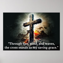 Im Auge des Sturms - Unerschüttertes Glaubensplaka Poster