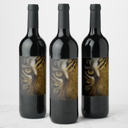 Im Auge eines Tigers Weinetikett (Flaschen)