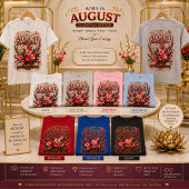 Im August geboren Gladiolus Edition Basic Damen T- T-Shirt